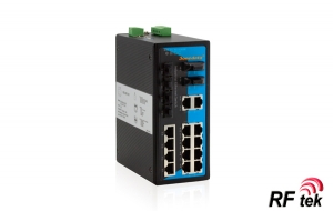 IES7120x-xx / 20 Portlu, Full Gigabit, TP ve FX Y&ouml;netilebilir DIN-RAY End.Ethernet Switch